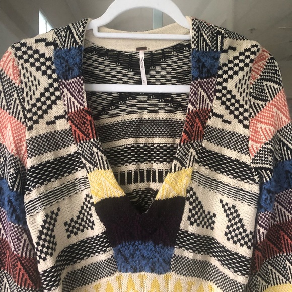 Free People Patchwork Sweater Dress Size Small - Picture 6 of 10